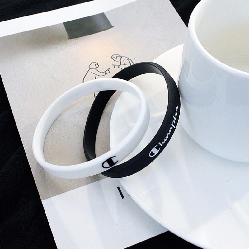 Vòng tay silicone mặt chữ Champion thời trang cho nam và nữ