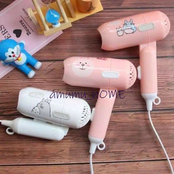 [siêu cute tiện lợi]Máy sấy tóc mini gấp gọn hình thú đáng yêu