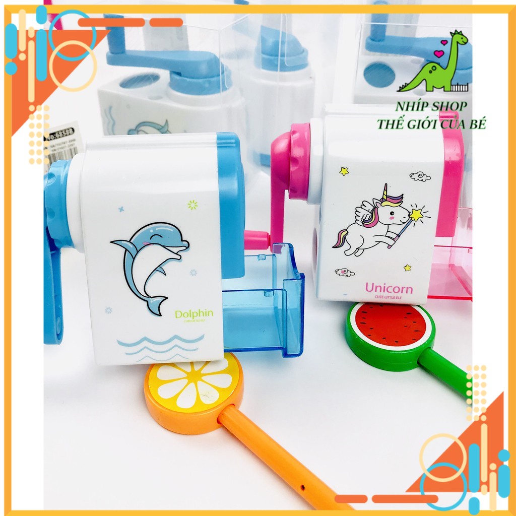 [HAY] Gọt bút chì quay tay, gọt bút chì có tay quay in hình ngộ ngĩnh_hàng cao cấp bền rẻ - Nhíp Shop