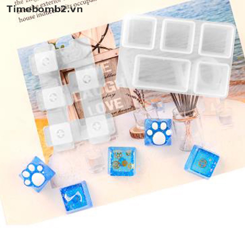 Bộ 2 Khuôn silicone Tạo Hình Dấu Chân Mèo