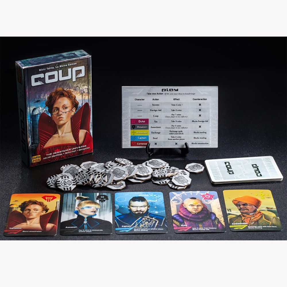 Trò Chơi Thẻ Bài Board Game Coup Cuộc Chiến Quyền Lực BG2-1