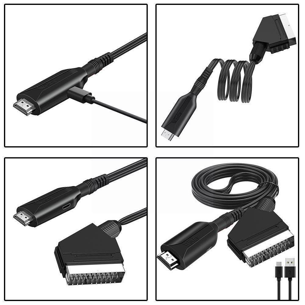 Cáp ChuyểN ĐổI Âm Thanh Kỹ ThuậT Số SCART Sang HDMI Cho HDTV / DVD PS3 / PAL