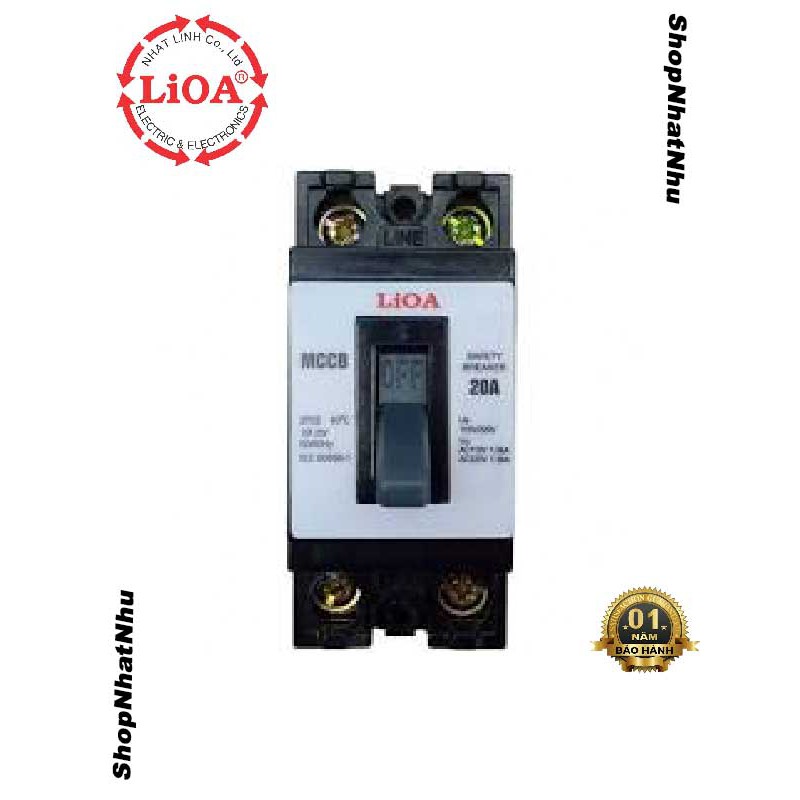Attomat cầu dao  LiOA  10A,20A,30A-Kèm vỏ nhựa