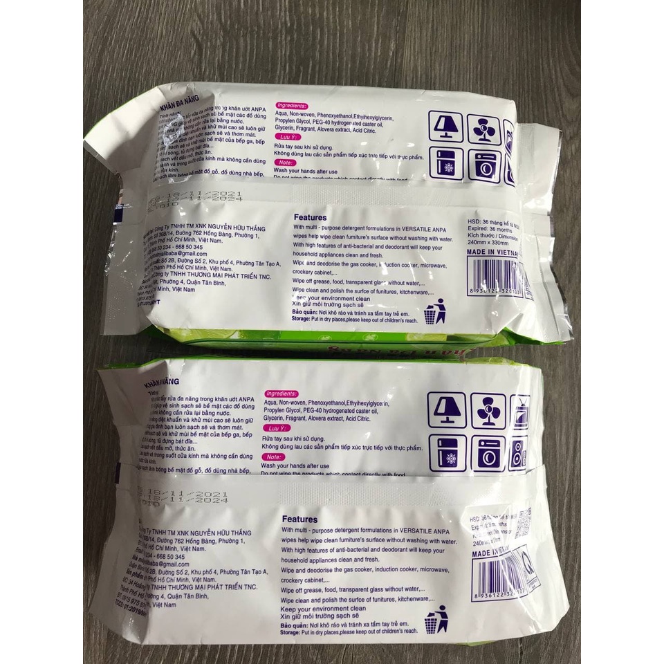 Khăn ướt lau bếp đa năng anpa