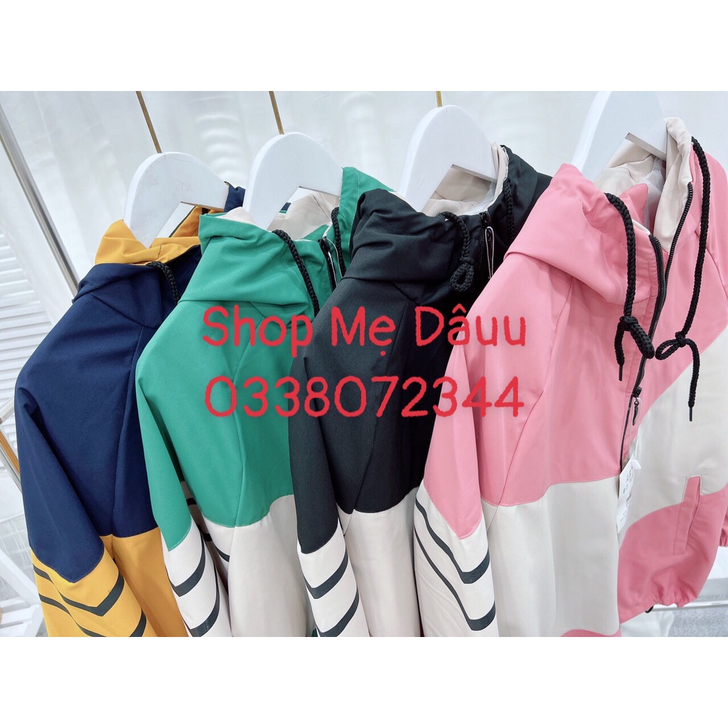 Áo gió nữ cao cấp, thời trang, Chống nước, phối màu trẻ trung.