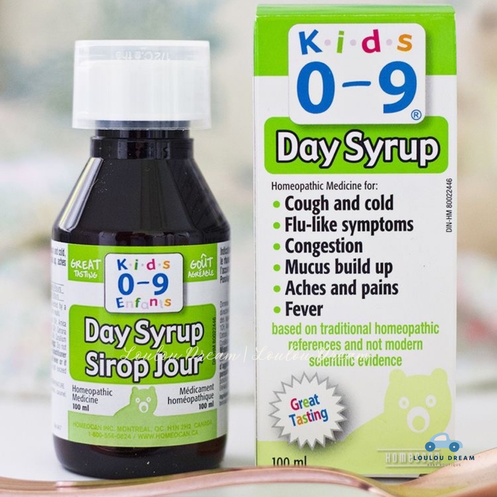 Siro ho và cảm lạnh ban ngày Cough &amp; Cold Syrup For Kids cho bé 0 - 9y hàng nội địa Canada