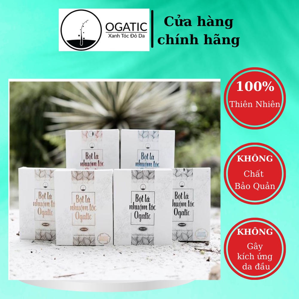 [HCM] Bột Lá Nhuộm Tóc Ogatic_Bột Nhuộm Từ Cây Lá Móng Lá Chàm