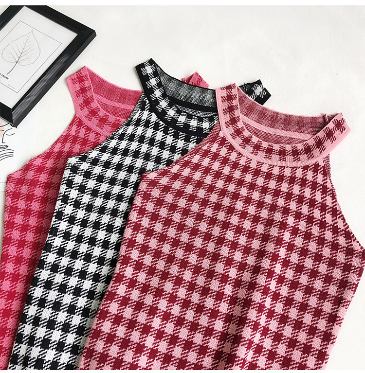 Áo Nữ Không Tay Họa Tiết Caro Thời Trang Quyến Rũ | BigBuy360 - bigbuy360.vn