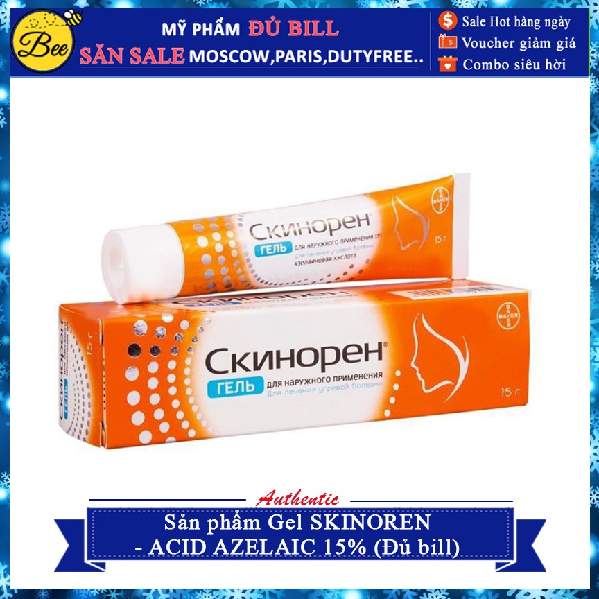 Sản phẩm Gel SKINOREN- ACID AZELAIC 15% (Đủ bill)