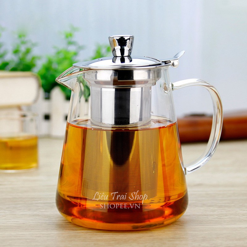 Ấm pha trà cao cấp thuỷ tinh borosilicate chịu nhiệt