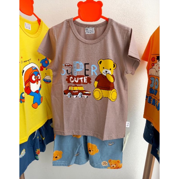 Bộ xuất hàn Quảng châu cotton 4 chiều cho bé trai 17_25kg (70_75_80)