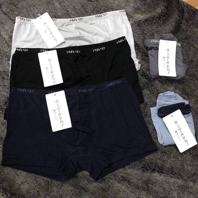 Hộp 4 quần lót nam dạng đùi nhật bản cotton 100%