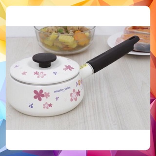 Nồi quánh thép tráng men Nhật cao cấp 16cm Fujihoro MCPV-16S 1.2Lit (Dùng tốt trên bếp từ)