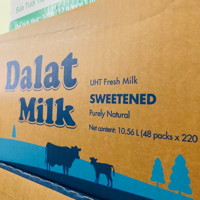 Thùng sữa tươi Dalat Milk 48x220ml