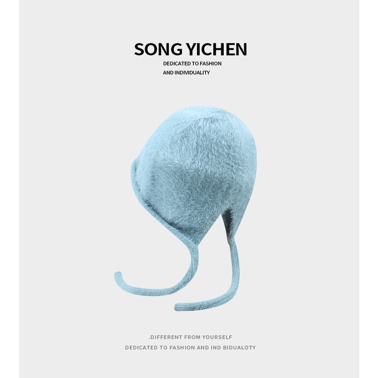 Nón Len Giả Lông Cừu Mềm Mại Ấm Áp Chống Gió Thời Trang Thu Đông Cho Nữ