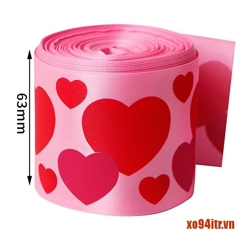 XOITR  4.6M Love Red Lips Polyester Ribbon Valentine's Day Handmade Decoration 13