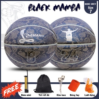 Bóng Rổ KOBE GREY Star NBA Size Số 7 Da PU Cao Cấp Thi Đấu Sân Bóng Rổ Ngoài Trời Outdoor và Trong Nhà Indoor