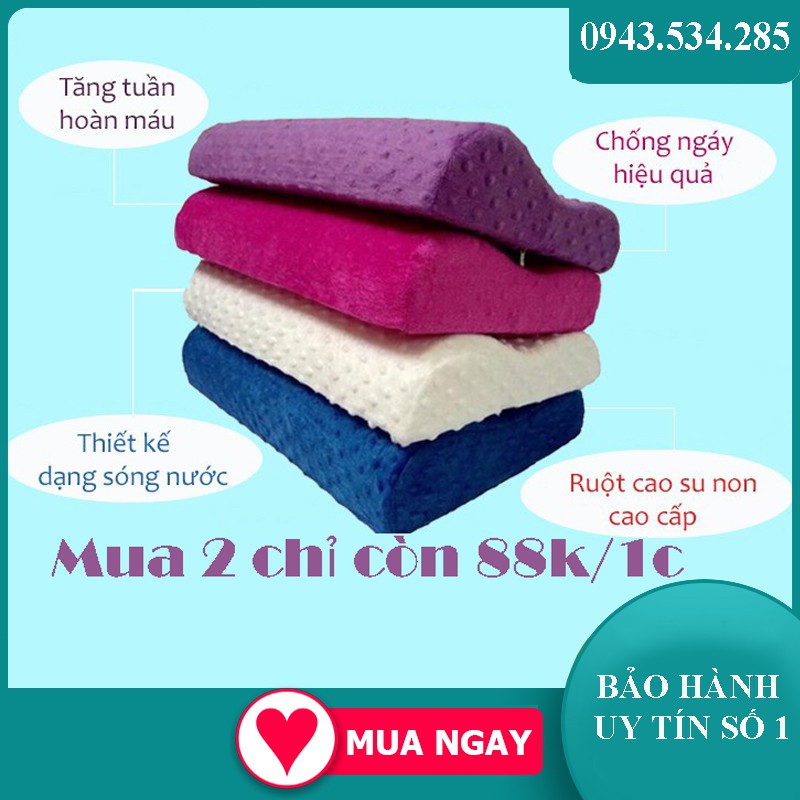 [XẢ SIÊU SỐC] Gối Cao Su Non Người Lớn Chống Ngáy Màu Trắng, Chống Đau Cột Sống - MUA 2 GIẢM CÒN 88K