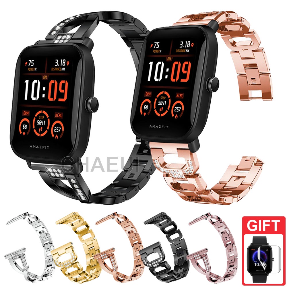 Dây Đeo Inox Cho Đồng Hồ Thông Minh Huami Amazfit Bip U Pro S Lite GTS 3 2 Mini GTR 42mm