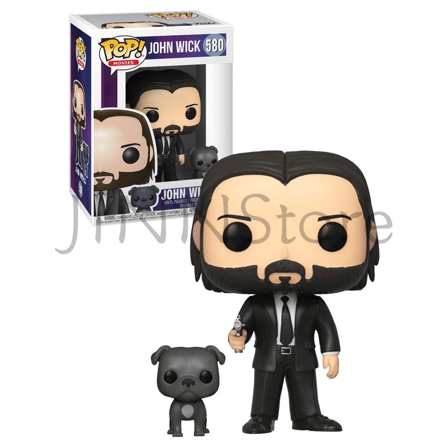 Đồ chơi mô hình nhân vật JINNStore Funko Pop John Wick With Dog 580 Vinyl