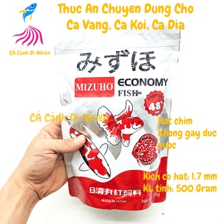 Thức ăn mizuho economy đạm 48% cho cá vàng - cám mizuho nhật gói 500 gram