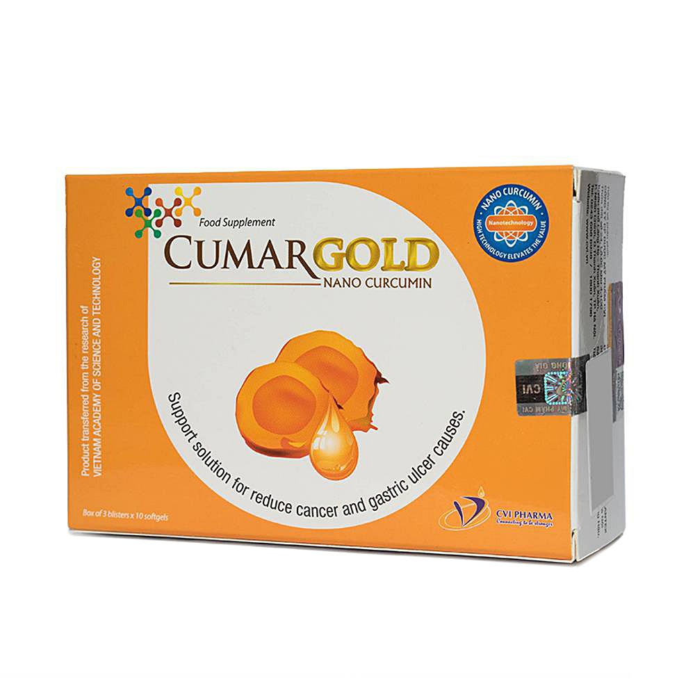 Thực Phẩm Chức Năng Hỗ Trợ Điều Trị Viêm Loét Dạ Dày – Tá Tràng Cumar Gold Hộp 30 Viên - 0305044