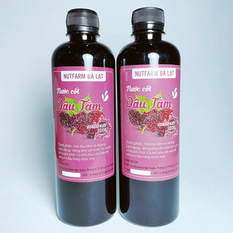 500ML NƯỚC CỐT DÂU TẰM NGÂM TƯƠI ĐẶC SẢN ĐÀ LẠT | NUTFARM ĐÀ LẠT