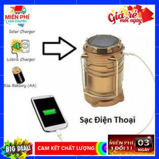 [GIẢM GIÁ] đèn pin tích điện , đèn bão rút năng lượng mặt trời đa năng
