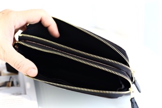 Ví Double Zip cầm tay 2 ngăn