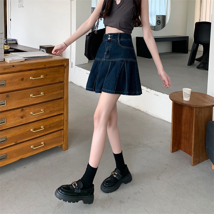 COZOK Chân váy jean Lưng Cao Form Ôm Hợp Thời Trang