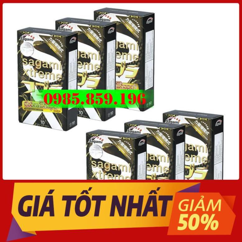 💗[FREESHIP]💗💗💗 [KM] Combo 6 hộp bao cao su Sagami xtreme Cobra hình rắn hổ mang (10 chiếc/ hộp) ☀️☀️☀️ GIÁ RẺ