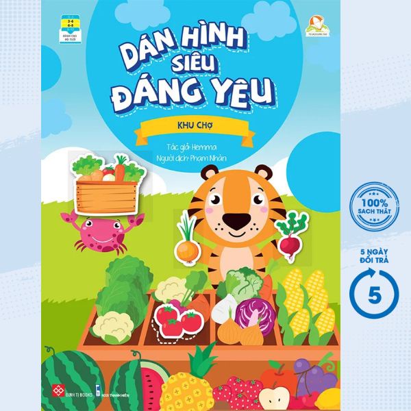Sách - Dán Hình Siêu Đáng Yêu - Khu Chợ - DTI