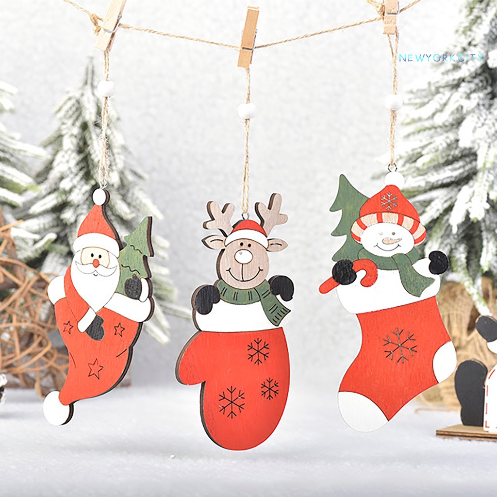 Phụ Kiện Treo Trang Trí Cây Thông Giáng Sinh Hình Ông Già Noel / Người Tuyết / Tuần Lộc