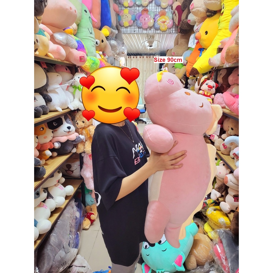 Thú bông, gấu bông khủng long nằm nhiều màu