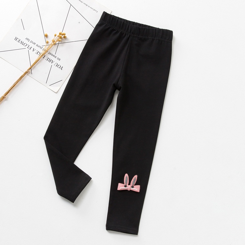 Quần Legging Họa Tiết Thỏ Hoạt Hình Dễ Thương Cho Bé Gái