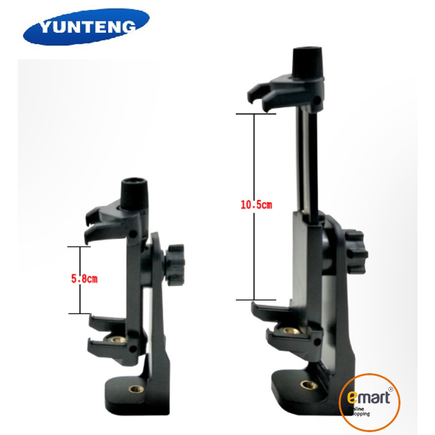 [CHÍNH HÃNG] Giá kẹp điện thoại Yunteng xoay 360 độ cho chân Tripod, máy ảnh