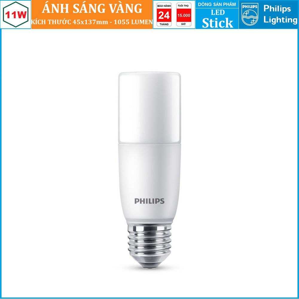 BÓNG ĐÈN LED STICK PHILIPS 11W E27 ( DẠNG TRỤ NHỎ GỌN THAY THẾ CHO BÓNG COMPACT )