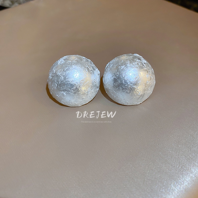 DREJEW Bông Tai Mạ Bạc Đính Ngọc Trai Phong Cách Pháp Cổ Điển Thời Trang Sang Trọng Cho Nữ