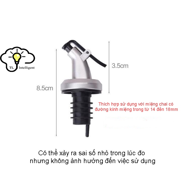 Nắp đậy nút chai có vòi rót cho chai lọ đựng nước mắm, xì dầu, dầu ăn, nước tương tiện dụng