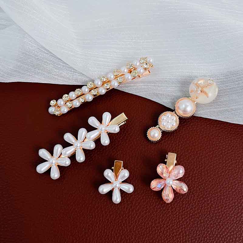Bộ Kẹp Tóc Đính Ngọc Trai Thời Trang Hàn Quốc Dành Cho Nữ