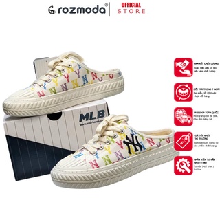 [HÀNG CAO CẤP SẮM TẾT - LOGO THÊU]Giày sục nữ in chữ ny phong cách hàn quốc năng động dễ thương
