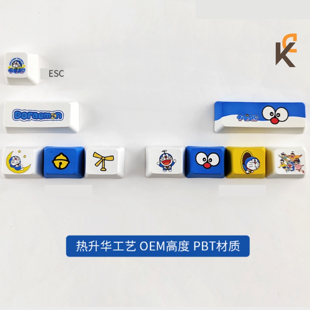 Keycap lẻ PBT mario, Pacman, Doraemon, Corgi cho bàn phím cơ - OEM profile