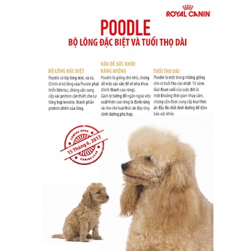 Thức ăn/ Hạt khô [Royal canin] dành riêng cho chó poodle trưởng thành, giúp hỗ trợ sức khỏe của hệ thống miễn dịch