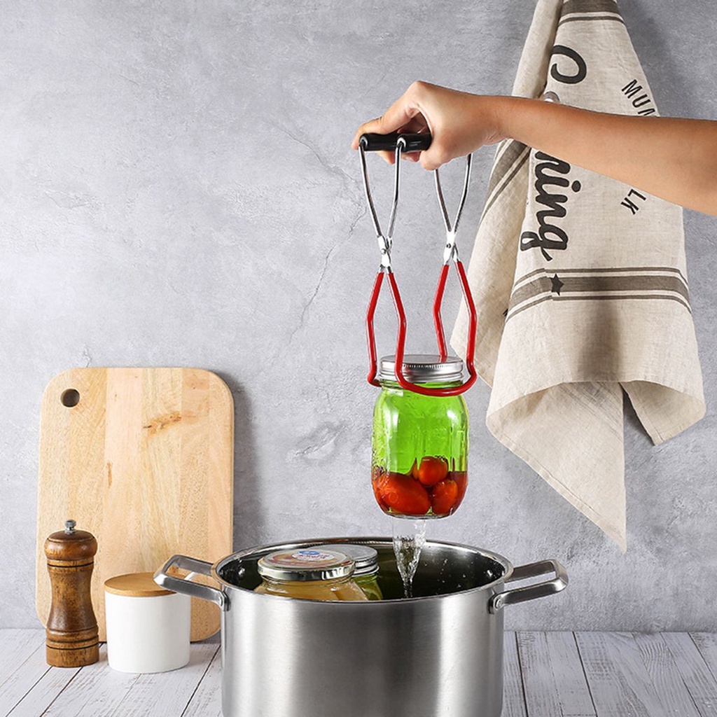 Dụng cụ gắp nắp chai lọ bằng thép không gỉ chống trượt tay cầm cao su tiện dụng