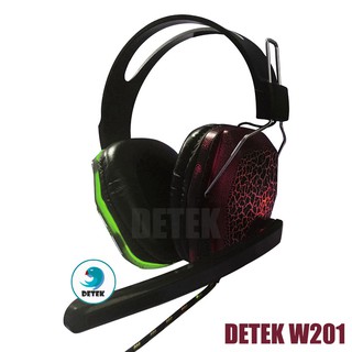 Tai nghe game thủ có mic chụp tai W201 có đèn LED