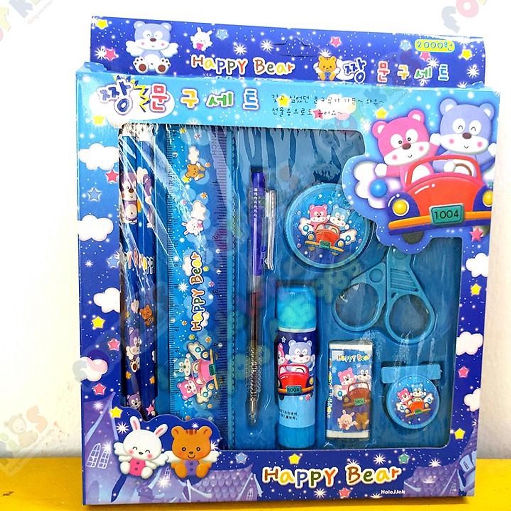 Bộ dụng cụ học tập kèm hộp xinh xắn - Bộ dụng cụ học tập quà tặng
