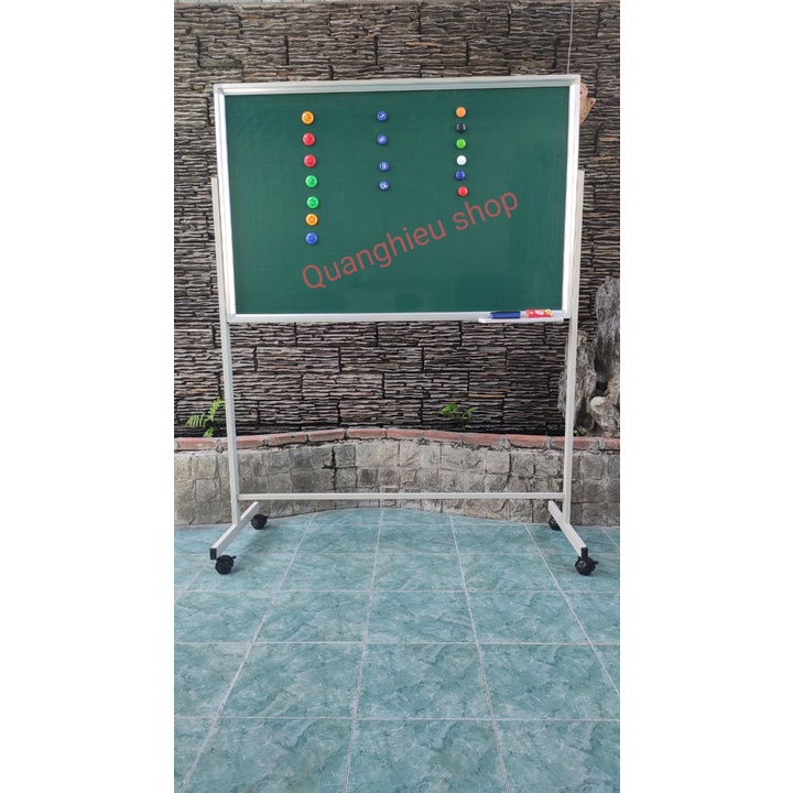 Bảng từ trắng viết bút lông chân di động kích thước 120 x 160cm tặng bút, nam châm, lau bảng