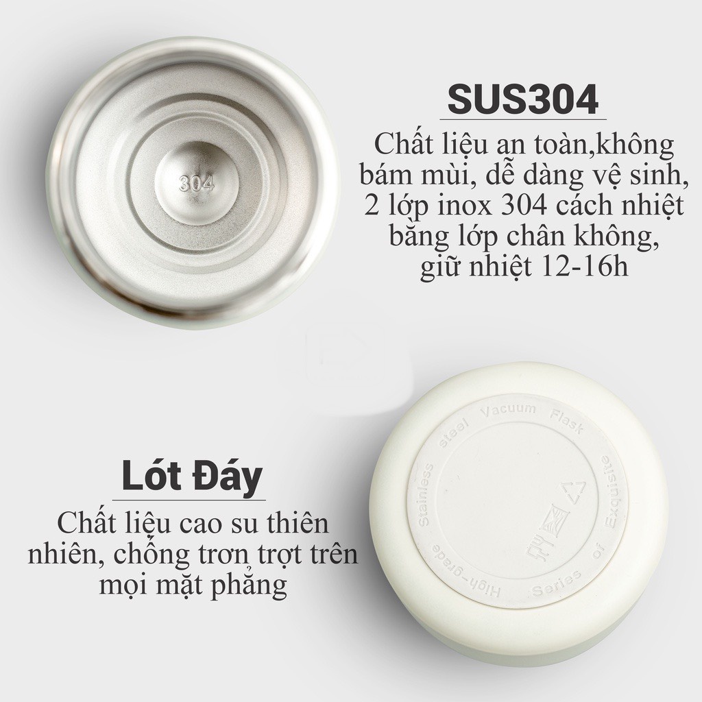 Bình giữ nhiệt Ulike 900ml inox 304 có decal dây đeo chéo