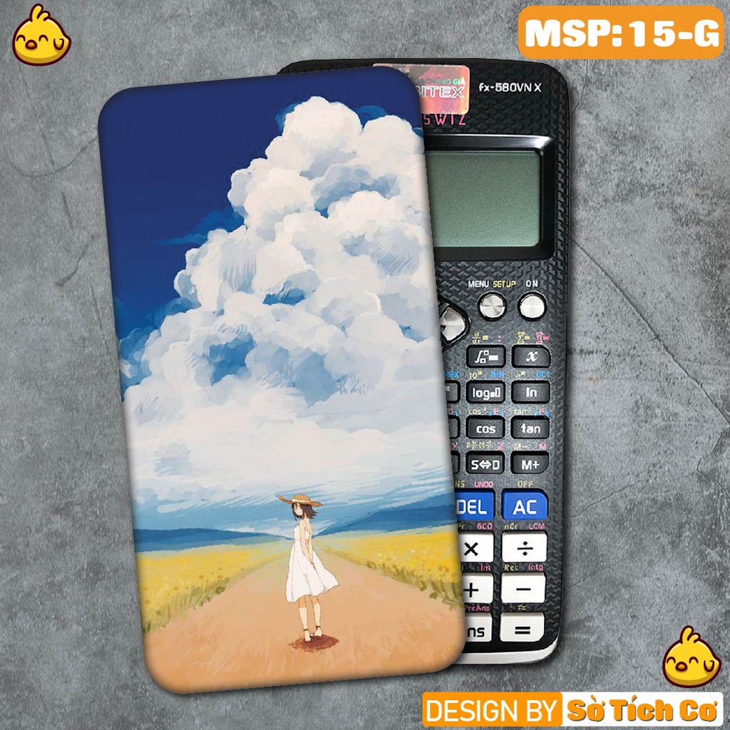 Miếng decal dán máy tính casio vinacal FX500 FX570 FX580 - 570ES 570EX 680EX hình Cool Girl MSP: MT15