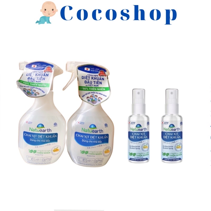 Chai Xịt duyệt khuẩn NATUEARTH 410 ML